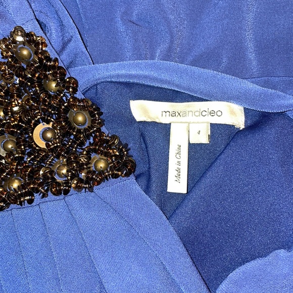 Size 4 Little blue dress off one shoulder - Picture 10 of 17